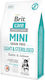 Brit Care Mini 2kg Dry Food Diet, Grain-Free & Gluten-Free for Adult Neutered Small Breed Dogs with Rabbit and Salmon
