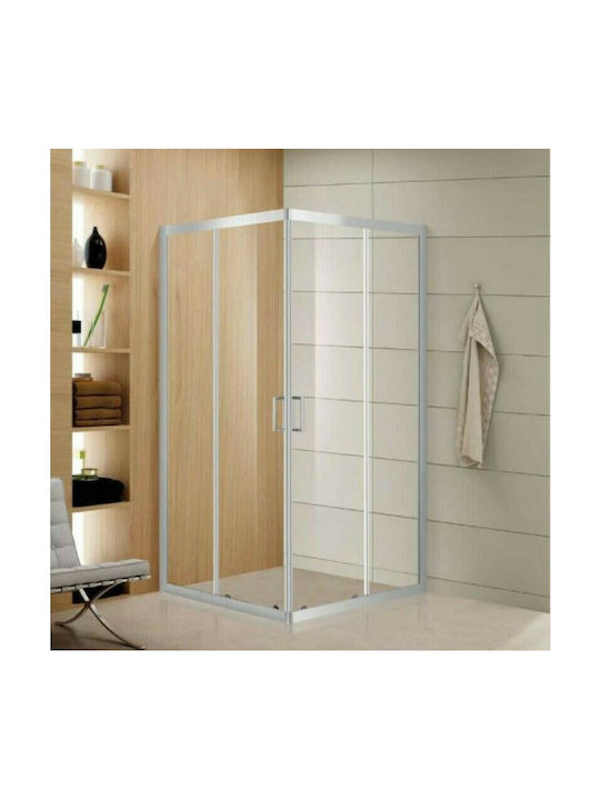 Aquarelle Venia 10 Cabin for Shower with Sliding Door 100x110x185cm Clear Glass