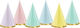 PartyDeco Party Hats Καπέλα Pastel Colours 6τμχ 6pcs CPP24