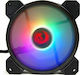 Redragon GC-F009 Case Fan 120mm (1200rpm / 36cfm) με RGB Φωτισμό και Σύνδεση 4-Pin Molex 3τμχ