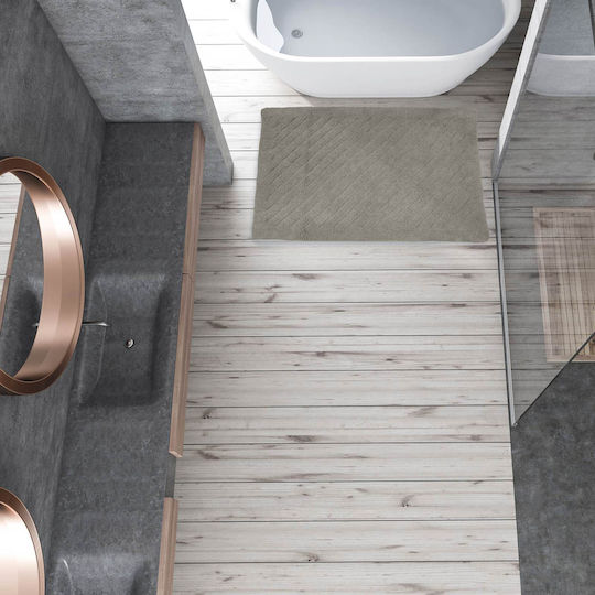 Das Home Бански килим Памук Правоъгълена 0552 420760900552 Сив 60x90бр