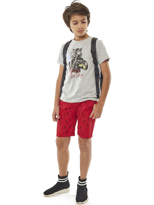 Hashtag Kids Set with Shorts Summer 2pcs Gray