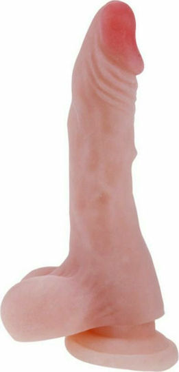 Baile Dildo realist cu Testicule și Ventuză Flesh 21.6cm
