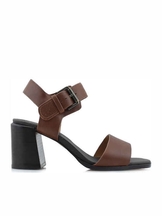 Clarks Landra70 Leather Sandals Brown