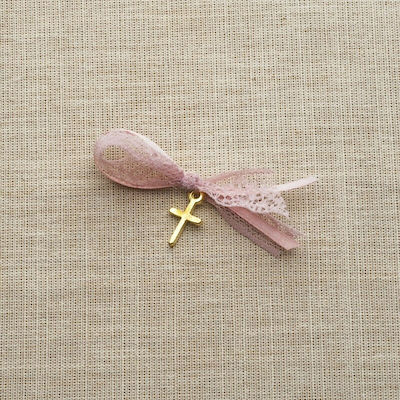 Παρίσης Christening Charm Pin Pink 50pcs