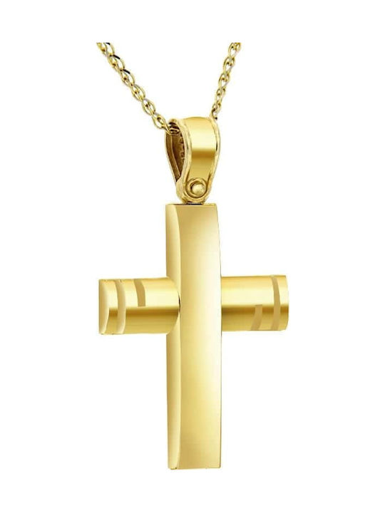 14K Yellow gold cross polished ST11100554