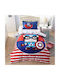 Mc Decor Σετ Παιδικό Πάπλωμα Μονό με Μαξιλαροθήκη Captain America Πολύχρωμο 160x240εκ.