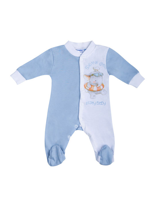 Pretty Baby Baby Bodysuit Set Long-Sleeved Light Blue