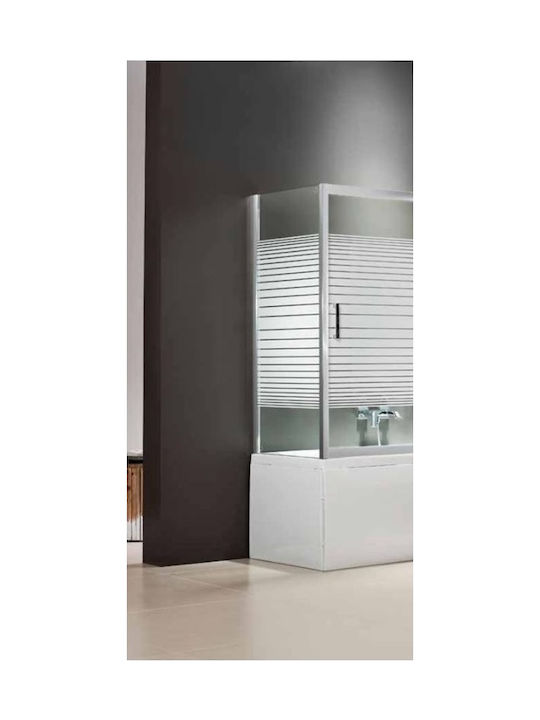 Axis Bath Side Panel Σταθερό Πλαϊνό Μπανιέρας 69x140cm Stripes