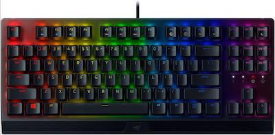 Razer BlackWidow V3 TKL Tastatură Mecanică de Gaming Fără cheie cu Razer Yellow întrerupătoare și iluminare RGB Negru