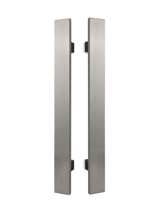 Convex Handle Front Door 669 669-400S05M01 Pair 400mm Nickel / Inox