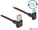 DeLock Angle (90°) / Regular USB 2.0 Cable USB-C male - USB-A Μαύρο 0.5m 85275