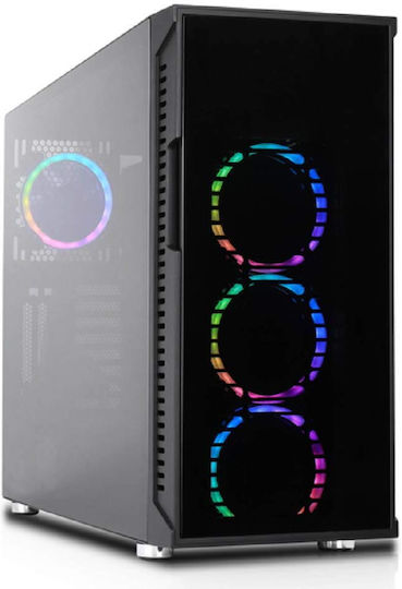 Nanoxia Deep Silence 8 A-RGB Gaming Midi-Turm Computergehäuse mit Seitenfenster Schwarz