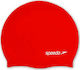 Speedo Plain Flat 70993-1959J Silicone Kids Swimming Cap Red