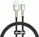 Baseus Cafule Series Împletit USB-A la Cablu Lightning Negru 0.25m (CALJK-01)