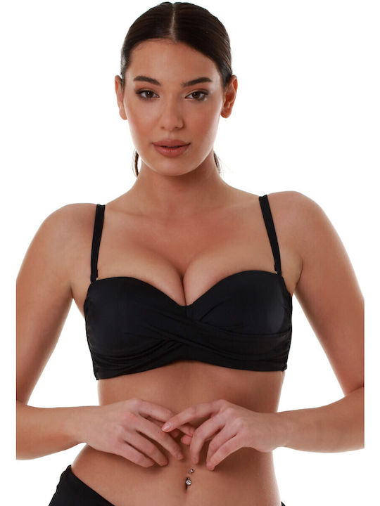 Bluepoint Solids Strapless Bikini Top D Cup με ...
