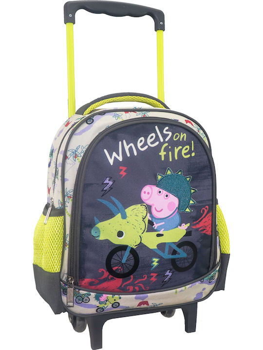 Diakakis George Fire Wheels School Bag Trolley Kindergarten Multicolored 8lt