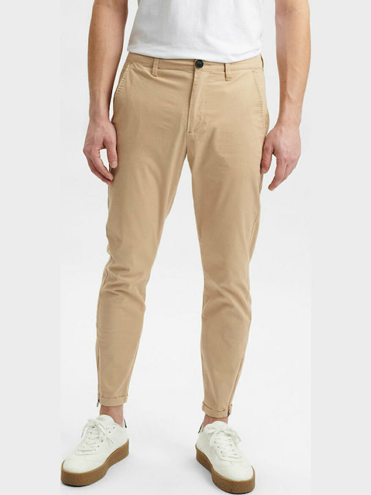 Gabba Trousers Chino Elastic in Slim Fit Beige