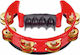 Pearl Ultra Grip Tambourine Red Plastic Hand Tambourine with Double Row Jingles
