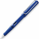 Lamy Safari 014 Fine Stilou Fine Albastru din Plastic cu Roșu Cerneală