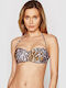 Fără bretele Top bikini Animal Print