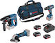 Bosch Professional Kit Gbh 18v Σετ Γωνιακός Τροχός, Δράπανο & Πιστολέτο 18V με 3 Μπαταρίες 4Ah και Θήκη