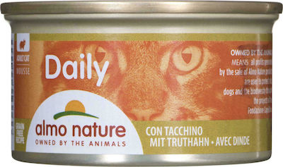 Almo Nature Daily Nasses Katzenfutter für Katze in Dose mit Türkei 85gr