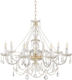 Ondaluce Chandelier Candlestick 8xE14 White LP.OPERA/8