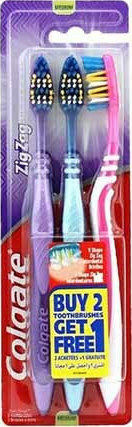 Colgate Zig Zag Четка за зъби Среден 3бр