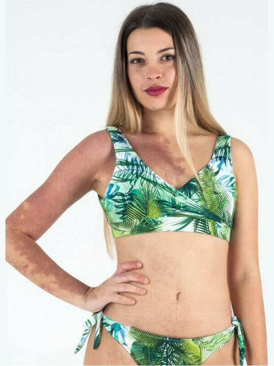Rock Club BP-2172 Bikini Μπουστάκι Floral Πράσινο