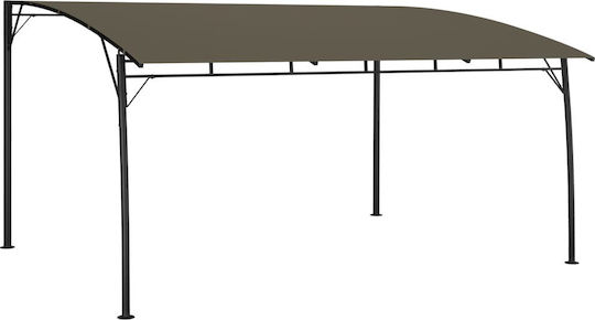 Gartenlaube aus Metall 400x300x255cm Braune Ranken & Pergolen