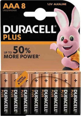 Duracell Plus Αλκαλικές Μπαταρίες AAA 1.5V 8τμχ