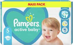 Pampers Πάνες με Αυτοκόλλητο Active Baby No. 5 ...