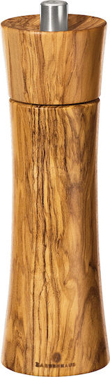 Zassenhaus Frankfurt Olive Wood Manual Wooden Salt Mill 18cm Brown