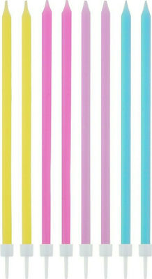 Tall Pastel Birthday Candles (16 pieces)