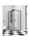 Karag Efe 100 NR-10 Cabin for Shower with Sliding Door 70x70x190cm Clear Glass Nero