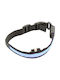 Hundehalsband aus Nylon in Schwarz Farbe Halsband mit Beleuchtung 34-44cm Blau