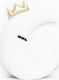 CozyDots Crib Decorative Pillow Half Moon With Crown White 40x40cm