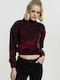 Urban Classics TB1722 Women's Cropped Sweatshirt Burgundy