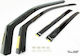 Heko Set of Windbreakers Front and Rear Car Dark Fime for Mitsubishi Pajero 4pcs