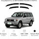 Heko Set of Windbreakers Front and Rear Car Dark Fime for Mitsubishi Pajero 4pcs