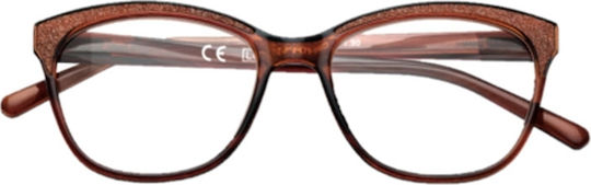 Zippo Women's Reading Glasses +2.50 in Brown color 31Z-PR79-250