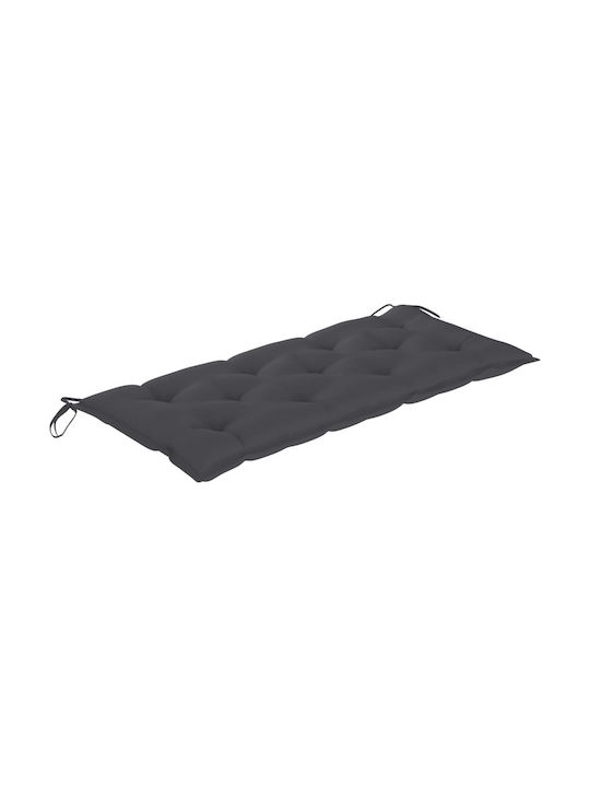 vidaXL Waterproof Garden Bench Cushion Charcoal 50x120cm.