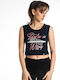 Women's Sleeveless Crop Top Black