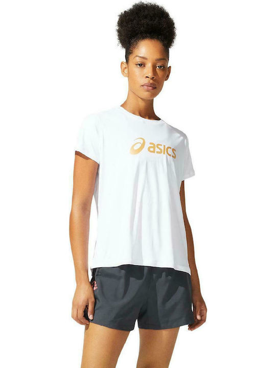 ASICS Sakura Damen Sport T-Shirt Schnell trocknend Weiß