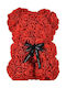Bear of Artificial Roses Red 25cm in Box Giftland
