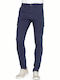 Trousers Cargo Elastic in Slim Fit Navy Blue