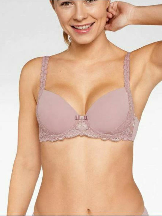 7457 Bra without Padding Underwire Pink
