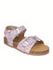 Kinder Sandalen Poxy Anatomisch Glitter Brush Rose