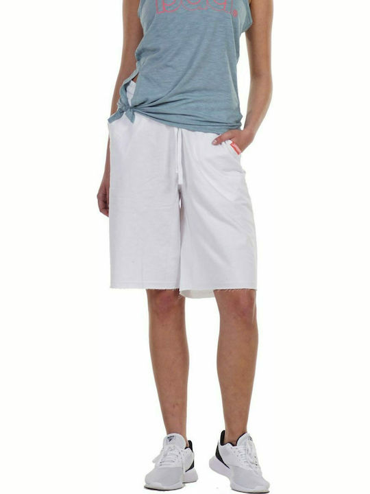 Body Action Women's Sporty Bermuda Shorts White